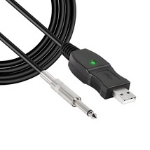 Usb Guitar Cable,Usb 2.0 Male To 6.35Mm (1/4Inch) Ts Mono Electric Guita... - $21.99