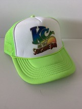 Vintage KC And The Sunshine Band Trucker Hat Adjustable snapback Hat Neon Green - £11.58 GBP