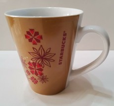 Starbucks 2013 Holiday Coffee Tea Mug Cup Red/Brown 12 Oz. Collectors Snowflakes - £9.58 GBP
