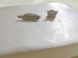 Department Store Silver Tone Crystal Butter Fly &amp; Feather Pins L722 - £9.08 GBP