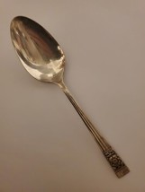 Serving Spoon Ornate Floral Handle Community Silverplate 8.5&quot; Long - $14.64