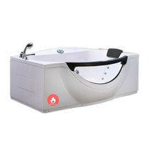 Whirlpool massage hydrotherapy White corner bathtub hot tub 70.8&quot; x 31&quot; JUNGLE - £2,358.28 GBP