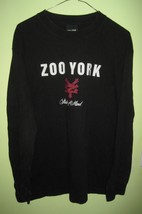 Vintage 90s ZOO YORK UNBREAKABLE Black Long Sleeve Shirt Size M 100% Cot... - £27.86 GBP