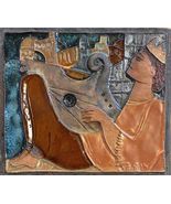 BLOWOUT SALE RUTH FAKTOROWICZ &quot;KING DAVID WITH HARP&quot; CERAMIC TILE HAND S... - $8,269.16 MXN