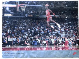 Rare Vintage 1988 NBA MVP Slam Dunk Champion Michael Jordan Nike Poster Bulls - £235.08 GBP