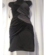 Love Crazy - Black &amp; Grey ruched fitted sleeveless mini dress Size S/M  - €11,94 EUR