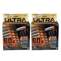 Lot of 2x NEW NERF Ultra 60x Dart Refill Pack Black Orange Farthest Flying Darts - £29.17 GBP