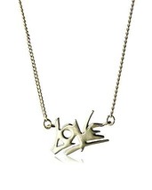 New Fragments Shiny Gold Plated Love Pendant 16&quot;+2&quot; Necklace Valentines NWT - £11.80 GBP