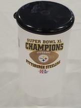 2006 Pittsburgh Steelers Super Bowl XL Lidded Large Plastic Mug Cup - £7.81 GBP