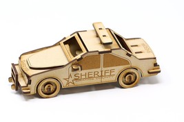 3D Puzzle | Police Car Puzzle | 3mm MDF Wood Board Puzzle | Self Assembly - £11.78 GBP