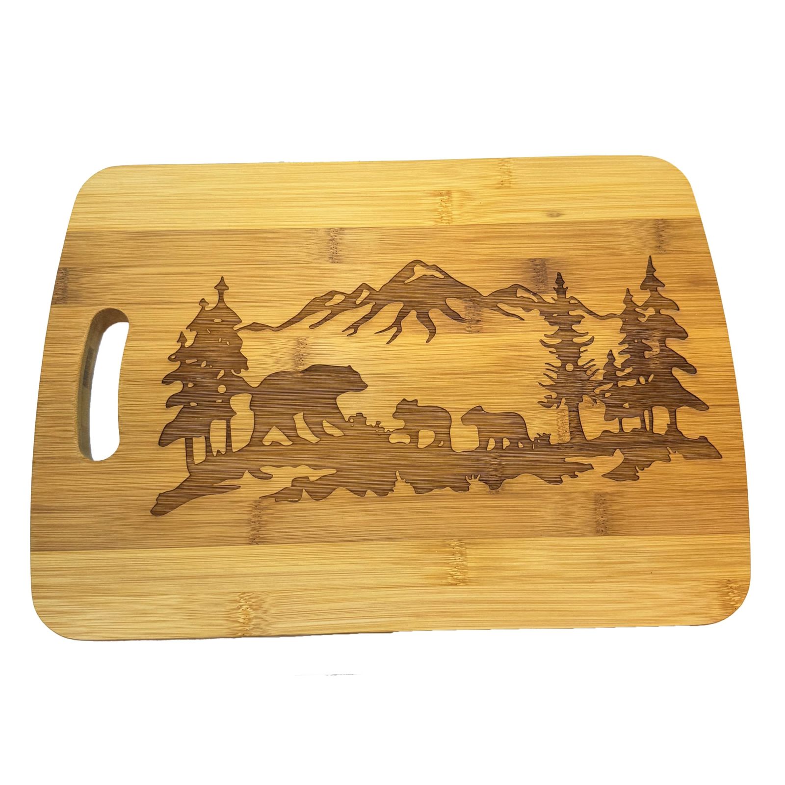 Personalized Laurels with Initial Cutting Board 14''x9.5''x.5'' Bamboo Personalized Laurels with Initial Cutting Board 14''x9.5''x.5'' Bamboo