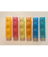 Daily Pill Organizer Multicolored Sun Moon Design Morning Noon Night - $147.09 MXN