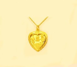 22K Solid gold double happiness sign pendant #92 - £315.75 GBP