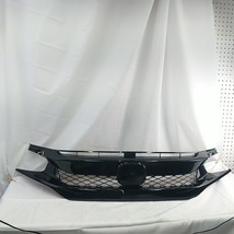 Fits 2016-2018 Honda Civic Gloss Black Front Bumper Plastic Mesh Grille ... - $35.07