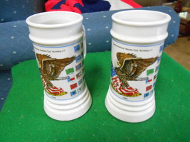 Set of 2 SCHEDEL Bavaria BEER Mugs GERMAN-AMERICAN WANDER CLUB............. - £15.82 GBP