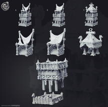 3D Printed Cast n Play Medieval Bleachers 28mm 32mm D&amp;D - $34.55+