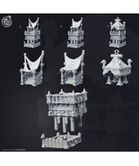 3D Printed Cast n Play Medieval Bleachers 28mm 32mm D&amp;D - $647.70 MXN+