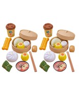 2 Sets Kids Pretend Play Toy Kitchen Cooking Toy Steamed Toy Food Chines... - £23.44 GBP