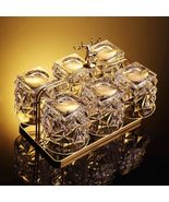 Creative Crystal Whiskey Glasses Set, Luxury Vintage Diamond-Cut Bar Tum... - $209.26 CAD