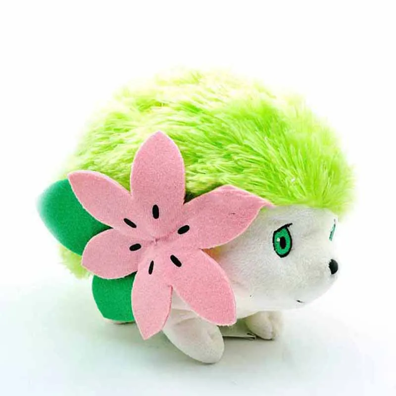 Play 20cm TAKARA TOMY Pokémon Shaymin Plush Toy Green Hedgehog Animal Doll For P - £33.97 GBP