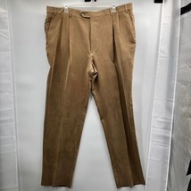 Berle Corduroy Dress Pants Mens 48 NEW Unhemmed Tan Pleated - £30.93 GBP