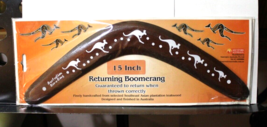 15&quot; Australian Made Wood Returning Boomerang Kangaroo Australia Souvenir - $19.75