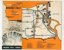 Niagara Falls Ontario Canada Brochure So Much to See and Do 1950's - $11.88