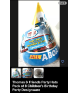 Thomas &amp; Friends Party Hats Pack of 8 Children&#39;s Birthday Party Designware - $7.96 CAD