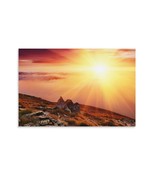 Landscape Poster Sunrise Rock Unframed Indoor Canvas Decor 18x12 Inch 1-... - $19.12 CAD