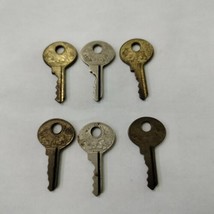 Lot 6 Vintage Brass Master Lock Walking Lion Logo Padlock Keys - £11.91 GBP