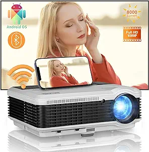 [Built-In Wifi,Bluetooth,Android Os] Smart 1080P Home Projector With Hif... - £191.35 GBP