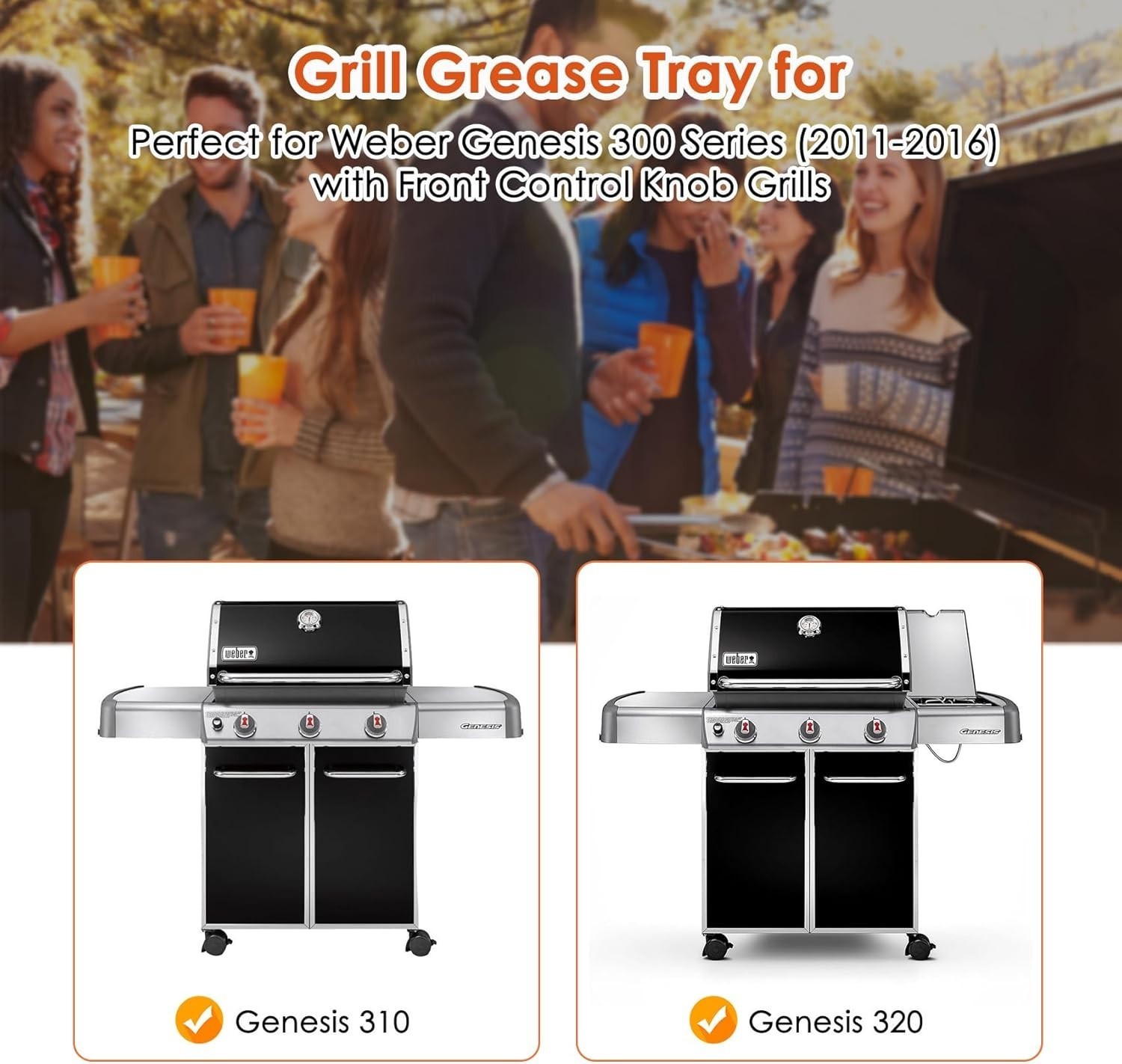 Grease Tray with Catch Pan for Weber Genesis E310/E320 (2011-2016) 62757 Item image 3