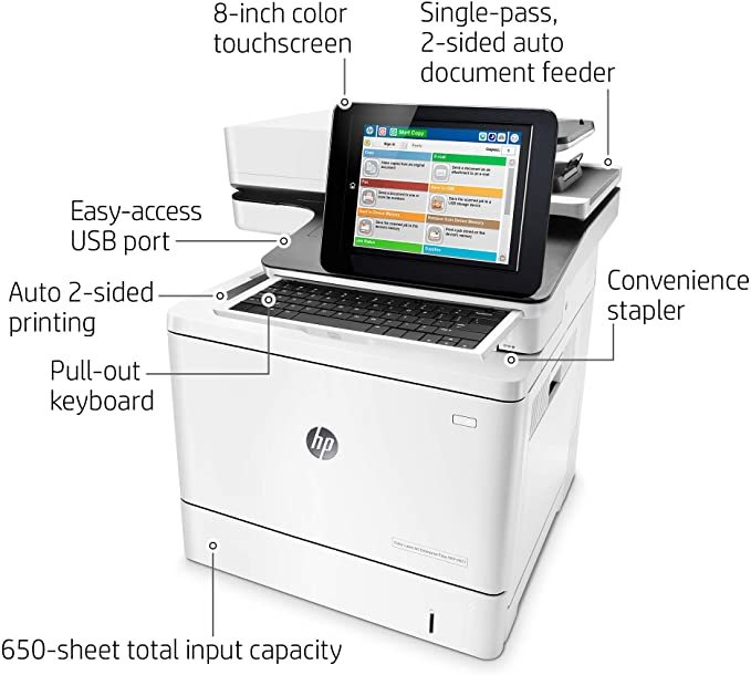 HP Laserjet Enterprise M577DN All in One Color Print B5L46A W Xtra tray ... - $1,895.99