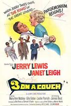Jerry Lewis and Janet Leigh in Three on a Couch 24x18 Poster - £19.71 GBP