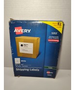 Avery Full Sheet Shipping Labels 8-1/2&quot; x 11&quot; 100 White Labels 5353 *Read* - $19.79