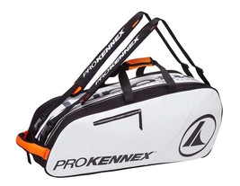 Prokennex DOUBLE THERMO BAG 2-stage Prokenex bag Racquet White Black Orange - $115.90