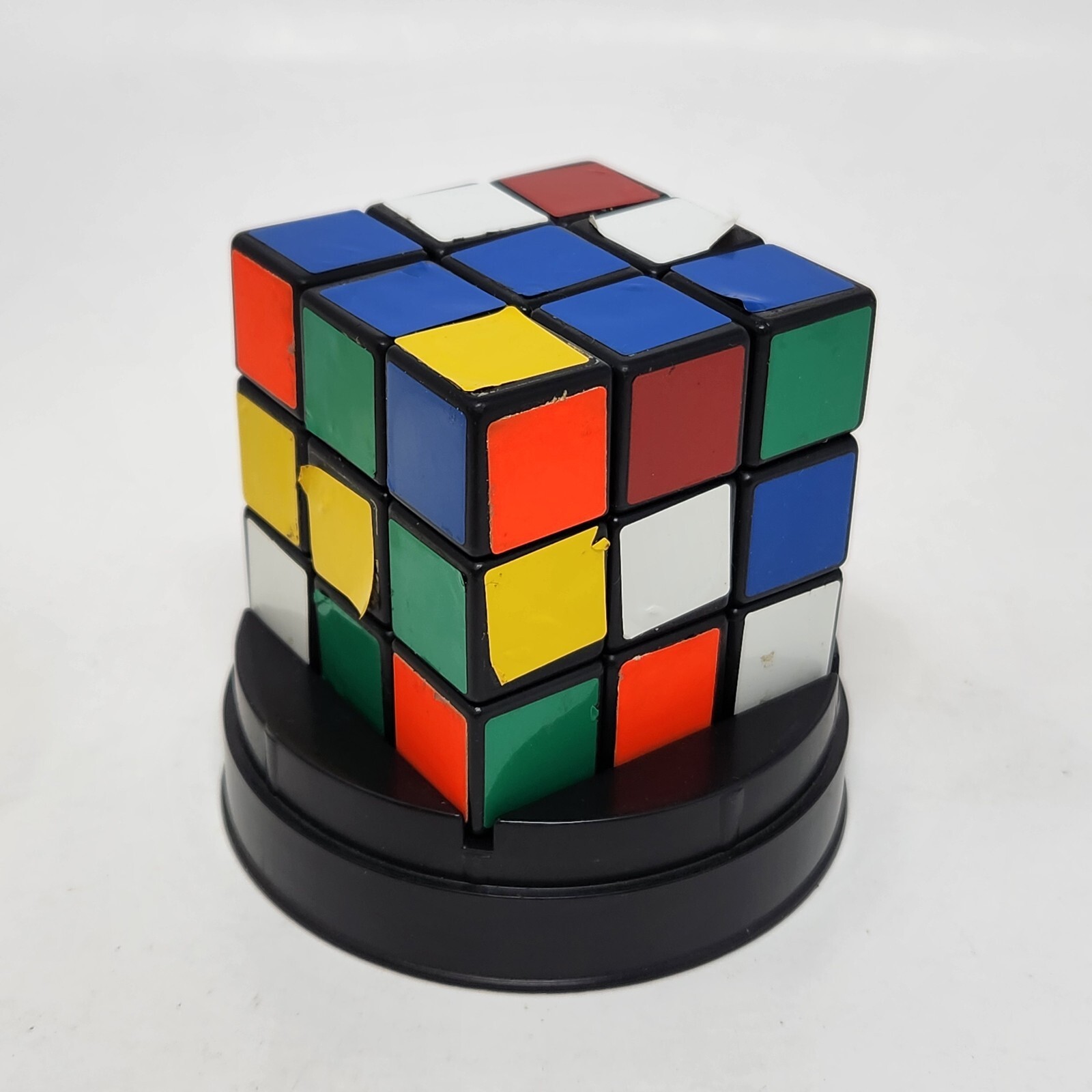 VINTAGE 1980 IDEAL RUBIK'S CUBE USED IN ORIGINAL PLASTIC CASE - STICKERS WORN Item image 7