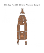 2006 Sea Fox 257 CC Swim Platform Cockpit Boat EVA Faux Teak Deck Floor Pad - £1,255.51 GBP