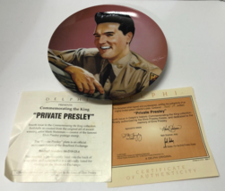 ELVIS Private PRESLEY Bradex Commemorating the King Porcelain Plate - $9.90