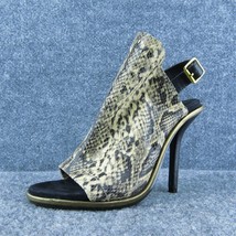 Kelsi Dagger Cameo Women Peep Toe Heel Shoes Brown Leather Size 6 Medium - £27.59 GBP