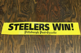Vintage Pittsburgh post gazette promo Steelers win small paper banner ma... - $375.97 MXN