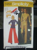 Simplicity 5958 Knit Top &amp; Wide Leg Pants Pattern - Size 14 Bust 36 Wais... - $11.64