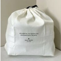 New Kate Spade Large Drawstring Dust bag size 19&quot; x 17&quot; White Free shipping - £21.19 GBP