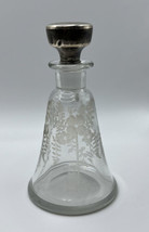 Antique Signed Hawkes Cut Glass Perfume Bottle with Sterling Silver Parfum 2012 - £55.38 GBP