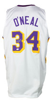 Shaquille o&#39; Neal Firmado a Medida Blanco Pro Estilo Camiseta de Baloncesto JSA - £148.84 GBP