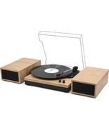 LP&amp;No.1 Vinyl Record Player Stereo Bookshelf Speakers 3-Spd Belt-Drive B... - $69.29