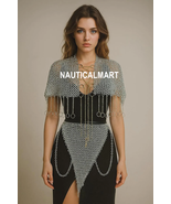 Handmade Chainmail Armor Set: Stainless Steel Harness Top &amp; Skirt for Ro... - $3,713.17 MXN