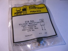ECG581 Philips ECG Silicon Rectifier Diode 400V 8A Fast Recov NTE581 - NOS Qty 1 - $5.69