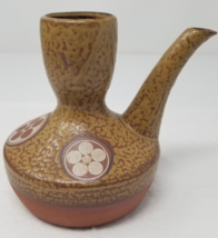 Tea Pot Figurine Geometric Crackle Ceramic OMC Otagiri Japan Mid Century Modern - $18.95