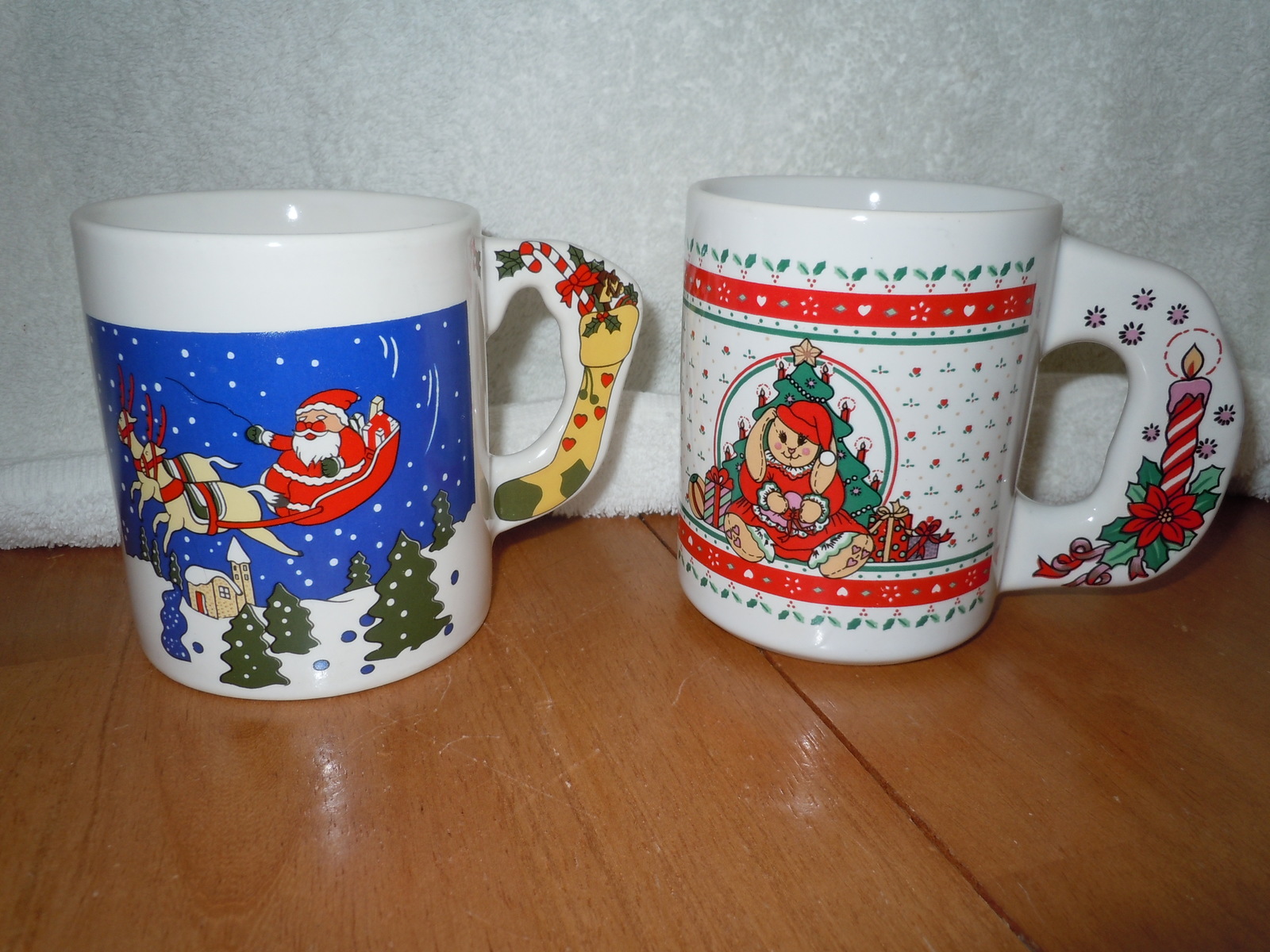 Set of 2 Stoneware Christmas Mugs - $3.99